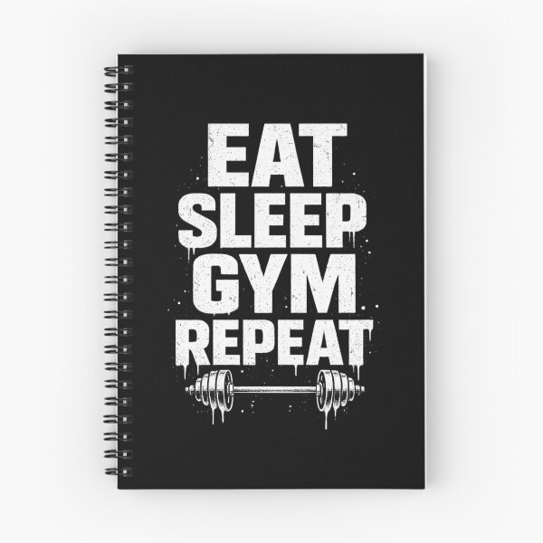 Item preview, Eat Sleep Gym Repeat Funny Workout Barbell T-Shirt designed and sold by PACS0011.