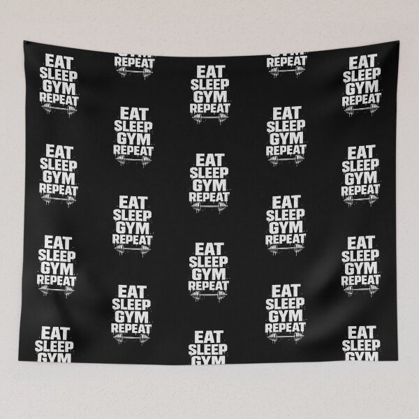 Item preview, Eat Sleep Gym Repeat Funny Workout Barbell T-Shirt designed and sold by PACS0011.