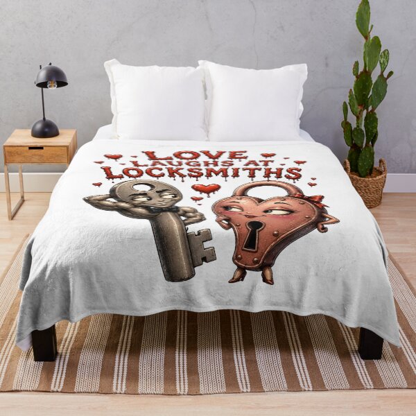 Item preview, Love Laughs at Locksmiths - Funny Key Lock Couple Creepy Cute Romance Art designed and sold by HorrorWorldWeb.