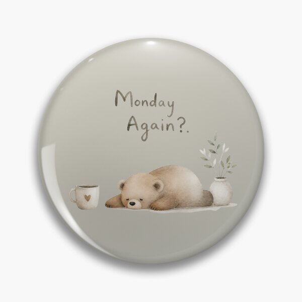Item preview, Monday Again – Cute Bear Monday Mood Design designed and sold by ManggaeJM.