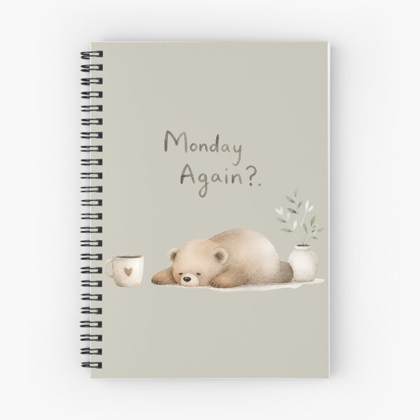 Item preview, Monday Again – Cute Bear Monday Mood Design designed and sold by ManggaeJM.
