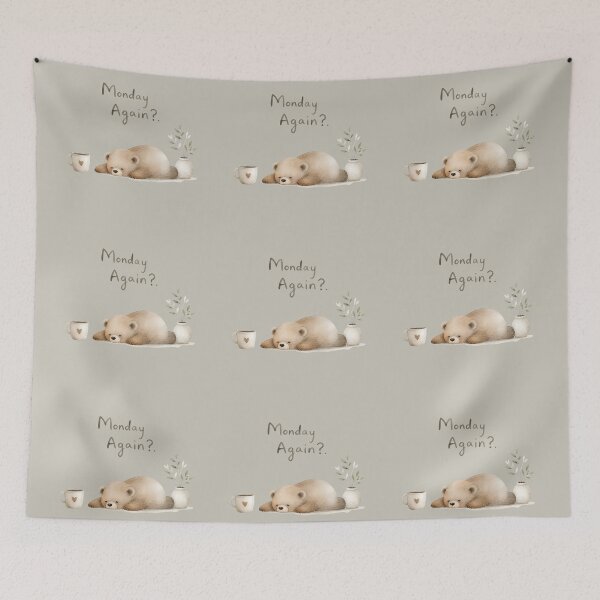 Item preview, Monday Again – Cute Bear Monday Mood Design designed and sold by ManggaeJM.