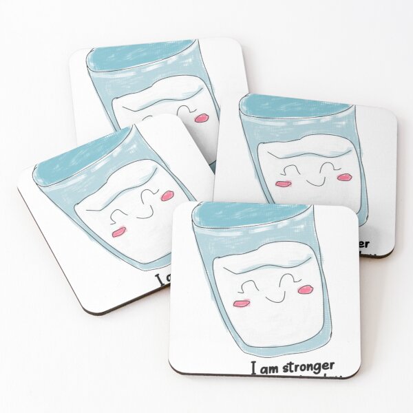 Item preview, I Am Stronger Than Yesterday Milk Glass  designed and sold by hamballester.