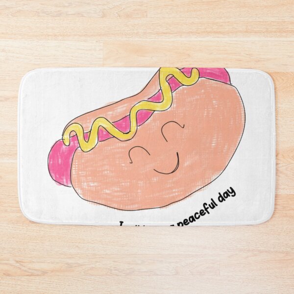 Item preview, I Will Have a Peaceful Day Hotdog  designed and sold by hamballester.