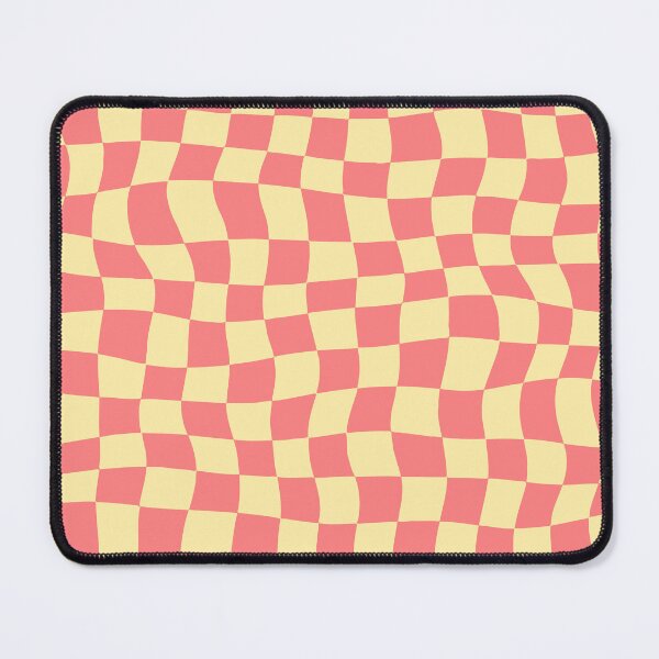 Item preview, Warped Pink and Cream Chequered Pattern designed and sold by Jeallan Designs.