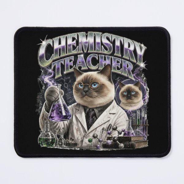 Item preview, Siamese Cat Chemistry Teacher Science Vintage T-Shirt | Funny Science Professor Teacher Gift designed and sold by illeN-Art-World.