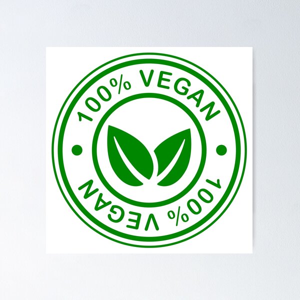 Item preview, 100 Percent Vegan Green Badge Sticker designed and sold by VectorForge Studio.
