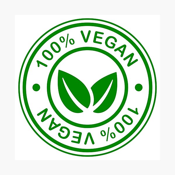 Item preview, 100 Percent Vegan Green Badge Sticker designed and sold by VectorForge Studio.