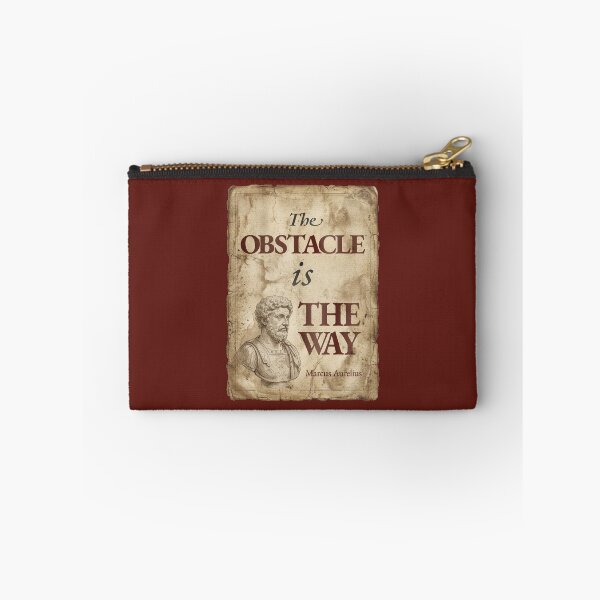 Item preview, The Obstacle Is the Way - Marcus Aurelius - Vintage Distressed Stoic Quote - Roman Red Version designed and sold by Stoic Core.