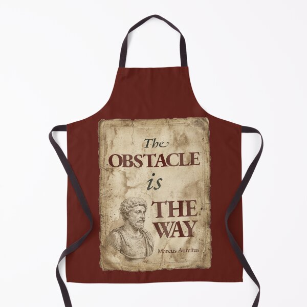 Item preview, The Obstacle Is the Way - Marcus Aurelius - Vintage Distressed Stoic Quote - Roman Red Version designed and sold by Stoic Core.