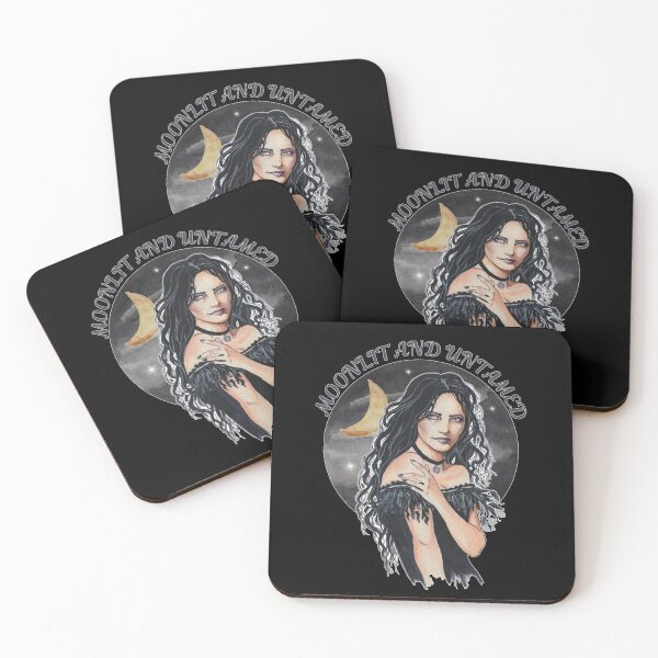 Item preview, Gothic Witch Portrait Celestial Moon Art designed and sold by esmavart.