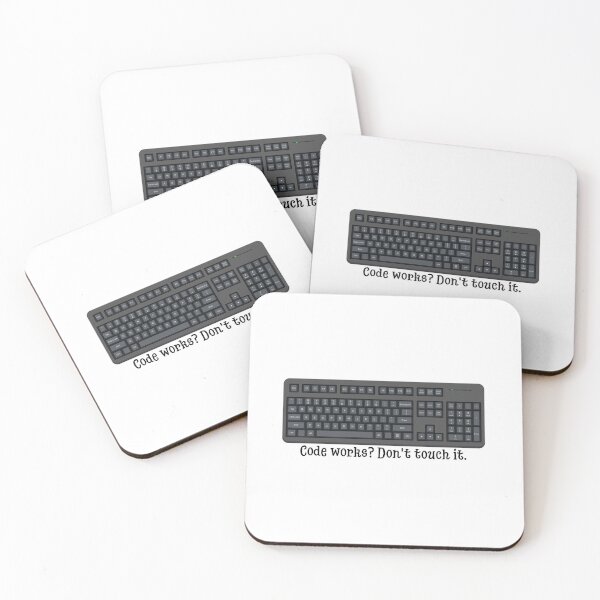 Item preview, Funny Programmer Code Works Don't Touch It Keyboard Silhouette designed and sold by Alexacarmen.