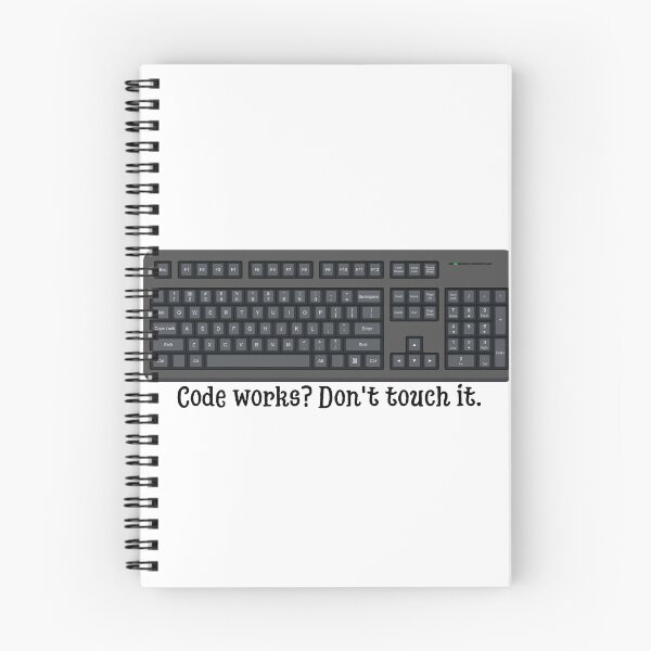 Item preview, Funny Programmer Code Works Don't Touch It Keyboard Silhouette designed and sold by Alexacarmen.