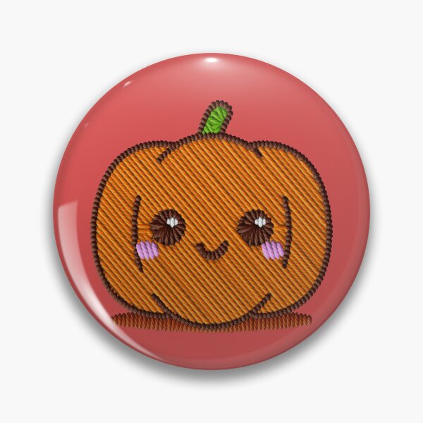 Item preview, Kawaii Pumpkin Embroidery Patch Sticker – Cute Halloween designed and sold by · GAMING SOUL ·.