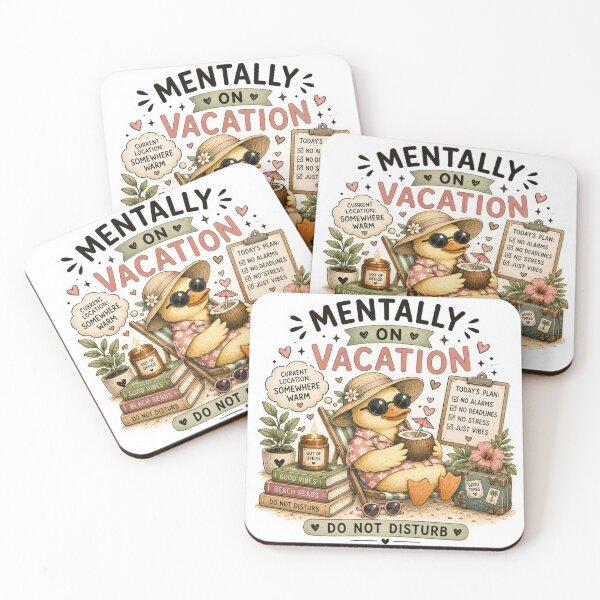 Item preview, Mentally On Vacation Duck - Do Not Disturb designed and sold by DreamyBrushArt.