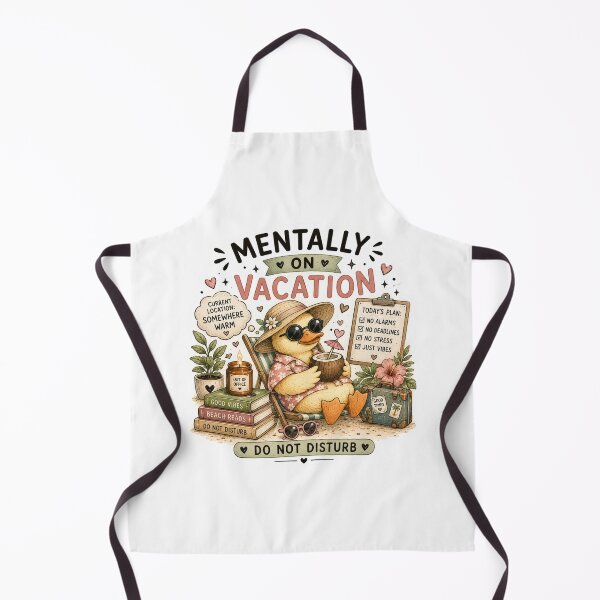 Item preview, Mentally On Vacation Duck - Do Not Disturb designed and sold by DreamyBrushArt.