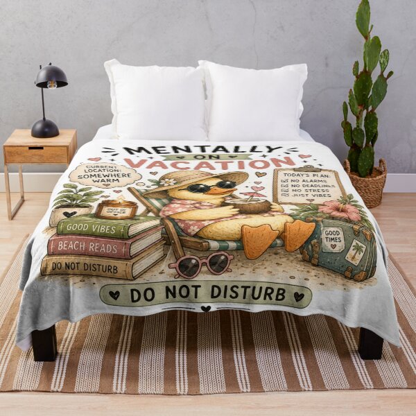 Item preview, Mentally On Vacation Duck - Do Not Disturb designed and sold by DreamyBrushArt.