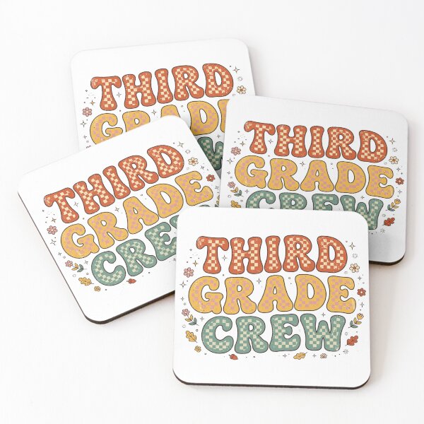 Item preview, Retro Third Grade Crew Groovy Checkered Fall Teacher Shirt designed and sold by Yellowriversss.