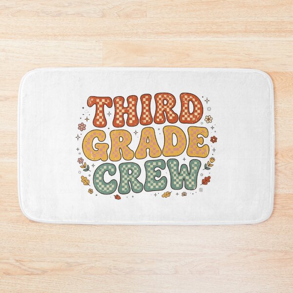 Item preview, Retro Third Grade Crew Groovy Checkered Fall Teacher Shirt designed and sold by Yellowriversss.