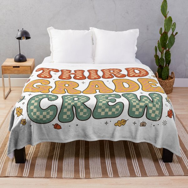 Item preview, Retro Third Grade Crew Groovy Checkered Fall Teacher Shirt designed and sold by Yellowriversss.