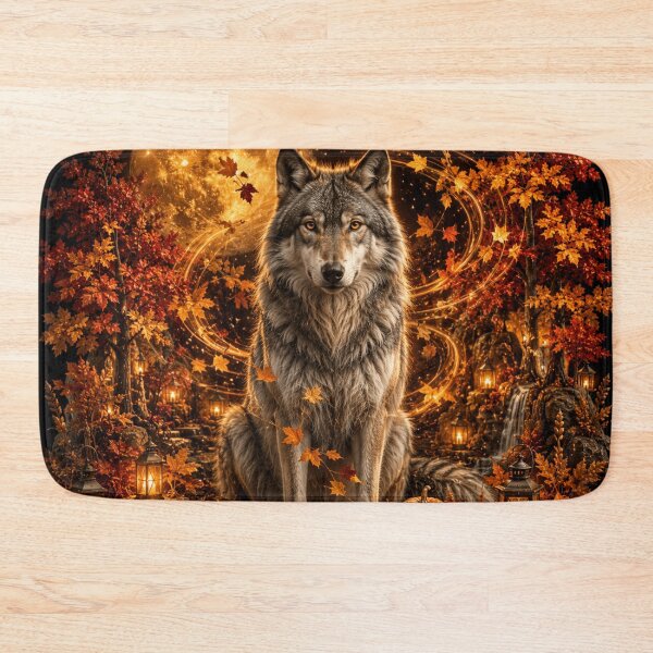 Item preview, Autumn Moon Wolf Thanksgiving Fantasy designed and sold by ASWIN STUDIO.