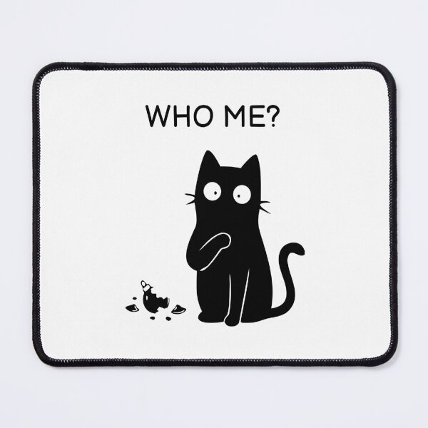Item preview, Who Me? Funny Black Cat Sticker designed and sold by FUEGO & NOX.