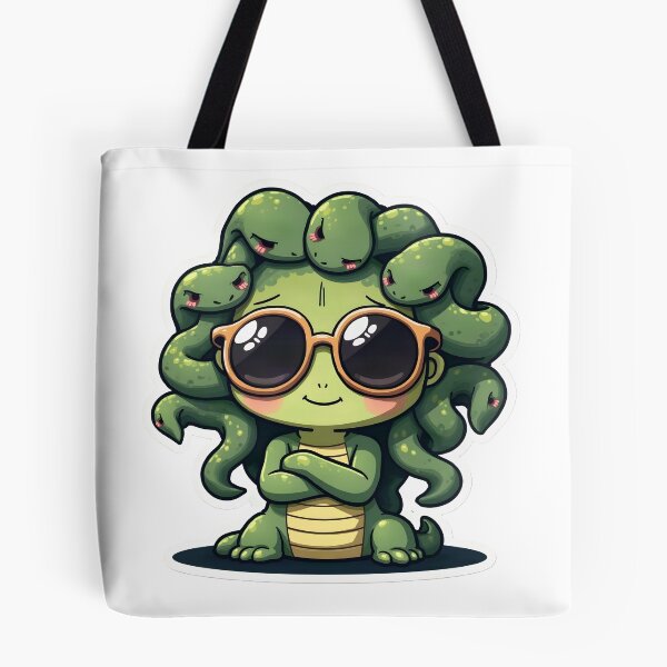 Item preview, Chibi Medusa Wearing Retro Sunglasses designed and sold by neurotech2023.