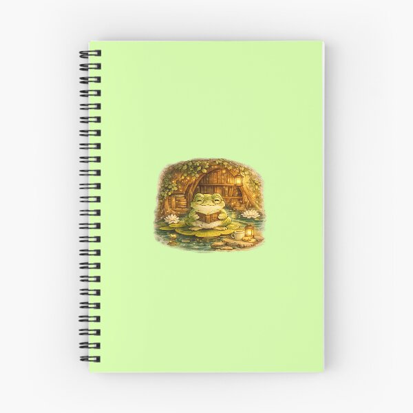 Item preview, Lily Pad Library | Cozy Reading Frog | Cute Book Lover Frog Illustration designed and sold by Shruz.