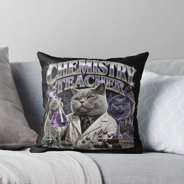 Item preview, Chemistry Teacher Grey Cat Science Vintage Graphic T-Shirt | Funny Chemistry Professor STEM Teacher Gift designed and sold by illeN-Art-World.