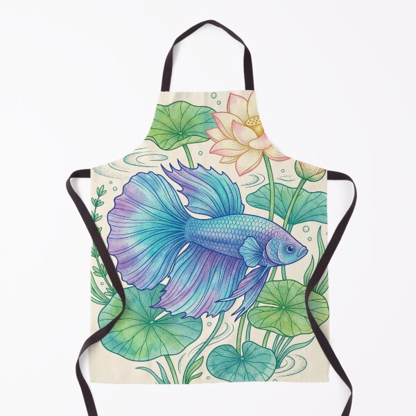 Item preview, Watercolor Betta Among Lotus designed and sold by Aureluxe.