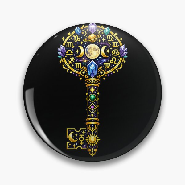 Item preview, Celestial Zodiac Key | Cosmic Moon Magic | Astrology Fantasy Illustration designed and sold by irfanshikh.