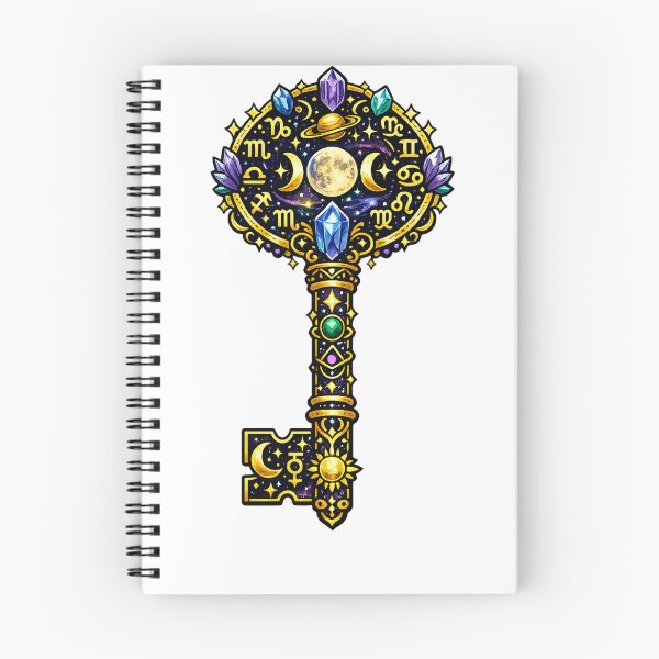Item preview, Celestial Zodiac Key | Cosmic Moon Magic | Astrology Fantasy Illustration designed and sold by irfanshikh.