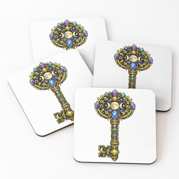 Item preview, Celestial Zodiac Key | Cosmic Moon Magic | Astrology Fantasy Illustration designed and sold by irfanshikh.