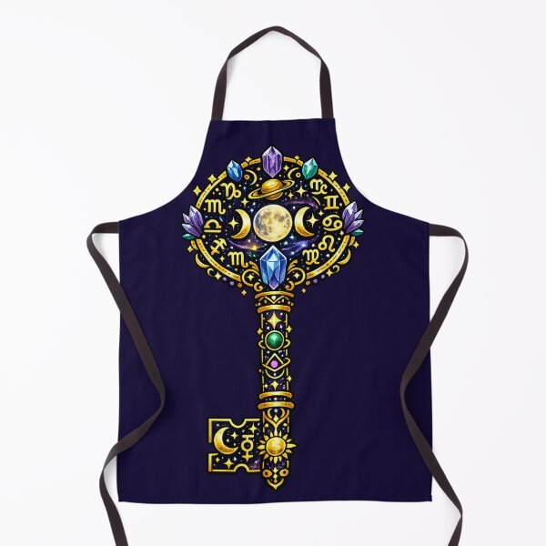 Item preview, Celestial Zodiac Key | Cosmic Moon Magic | Astrology Fantasy Illustration designed and sold by irfanshikh.