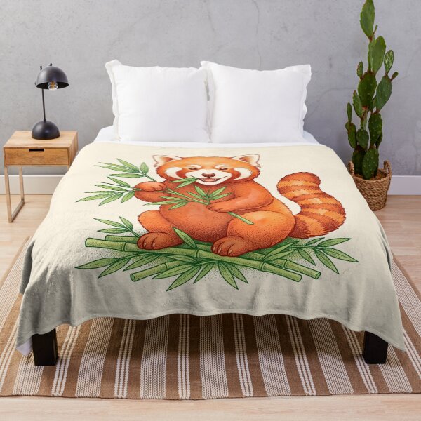 Item preview, Watercolor Red Panda Bamboo Feast designed and sold by Aureluxe.