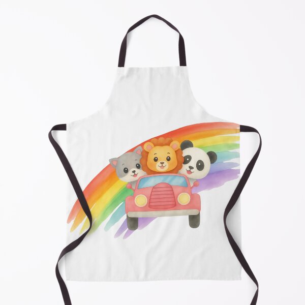 Item preview, Cute Animals Driving Red Car with Rainbow designed and sold by Alexacarmen.