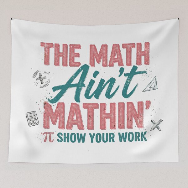 Item preview, The Math Ain't Mathin' Funny Math Teacher Shirt Show Your Work Pi Day Meme designed and sold by Yellowriversss.