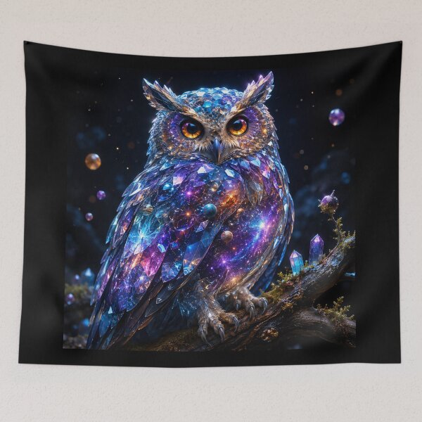 Item preview, Fantasy Crystal Owl designed and sold by AwesomeDigiShop.
