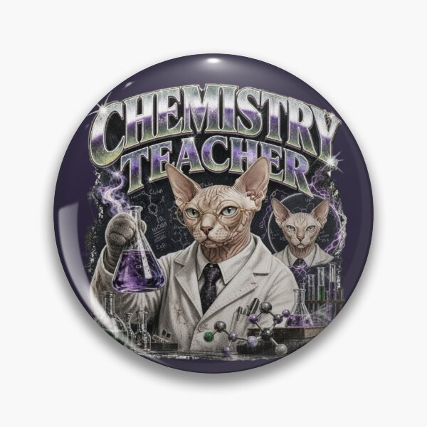 Item preview, Sphynx Cat Chemistry Teacher Vintage Graphic T-Shirt | Funny Hairless Cat Science Professor Gift designed and sold by illeN-Art-World.