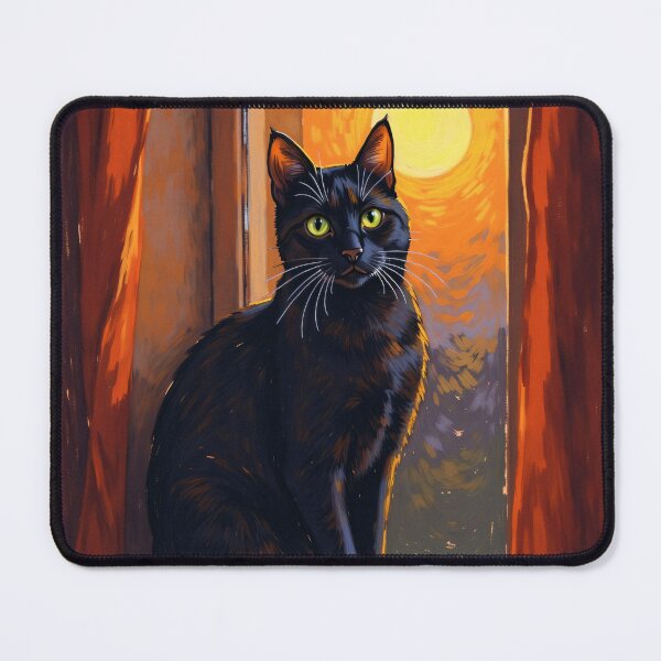 Item preview, Black Cat by Window at Golden Sunset designed and sold by store52.
