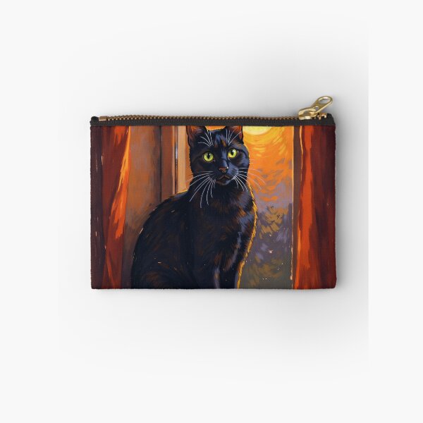 Item preview, Black Cat by Window at Golden Sunset designed and sold by store52.