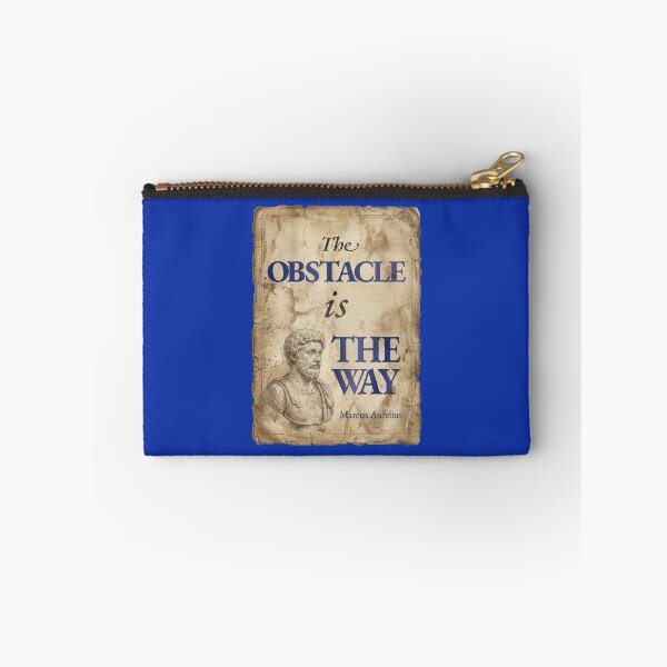 Item preview, The Obstacle Is the Way - Marcus Aurelius - Vintage Distressed Stoic Quote - Egyptian Blue Version designed and sold by Stoic Core.