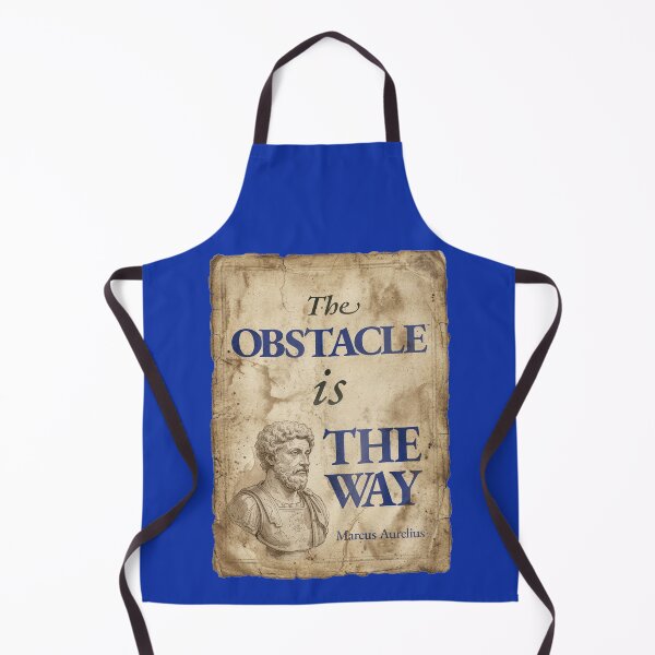 Item preview, The Obstacle Is the Way - Marcus Aurelius - Vintage Distressed Stoic Quote - Egyptian Blue Version designed and sold by Stoic Core.
