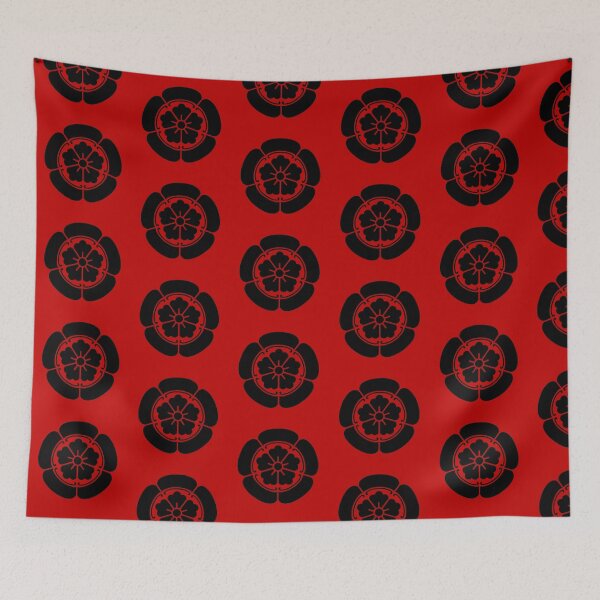 Item preview, Samurai Oda Mokko Nobunaga Oda Family Crest Black Red Tile / Japanese Crest  designed and sold by 戦国まーけっと SENGOKU MARKET.