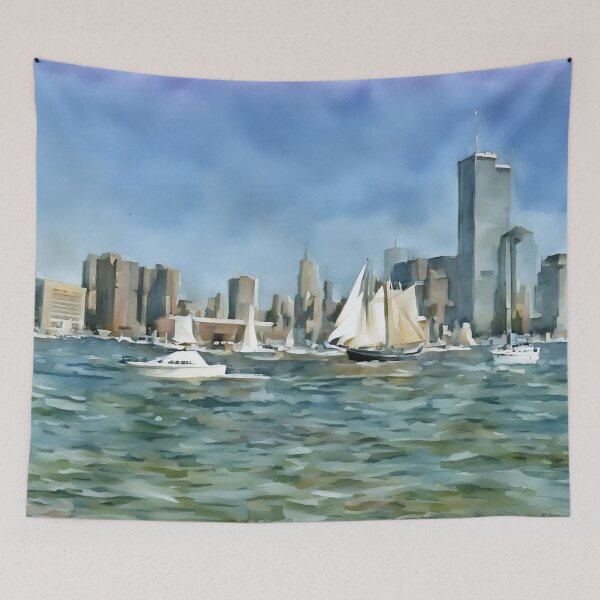 Item preview, Sails and Skyscrapers designed and sold by RCWatercolours.