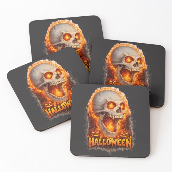 Item preview, Fiery Skull Halloween T‑Shirt – Spooky Flame Art for Halloween Lovers designed and sold by EdgeSphere.