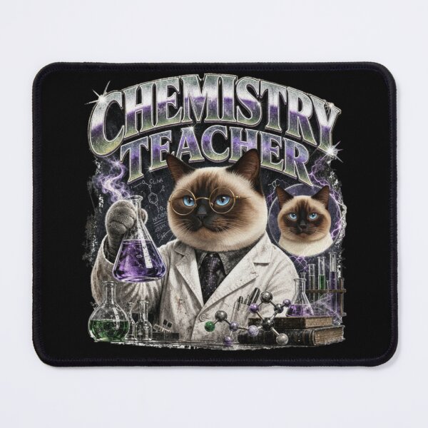 Item preview, Seal Point Siamese Chemistry Teacher Vintage Graphic T-Shirt | Funny Science Cat Professor Gift designed and sold by illeN-Art-World.