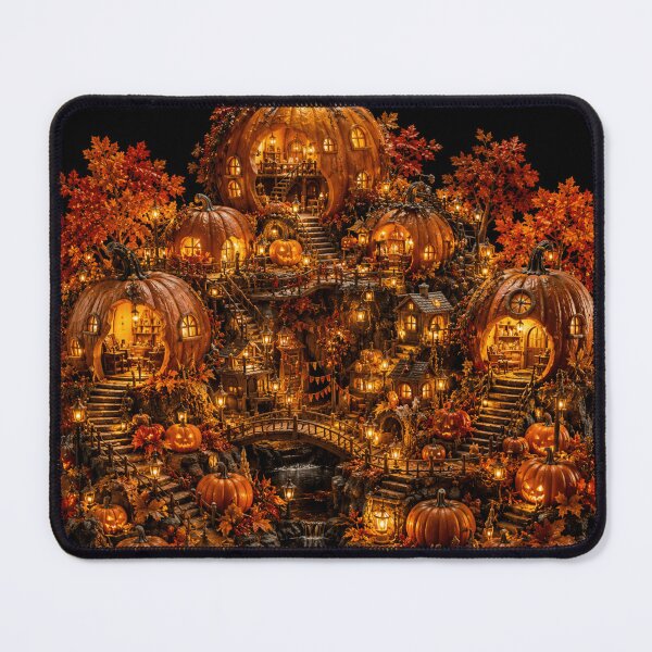 Item preview, Enchanted Pumpkin Village Autumn Wonderland designed and sold by ASWIN STUDIO.