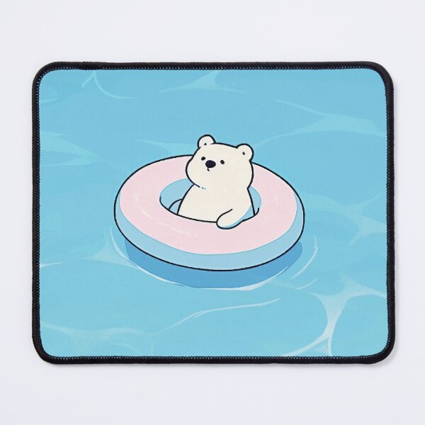 Item preview, Cute Polar Bear Floating in Swimming Pool designed and sold by store52.
