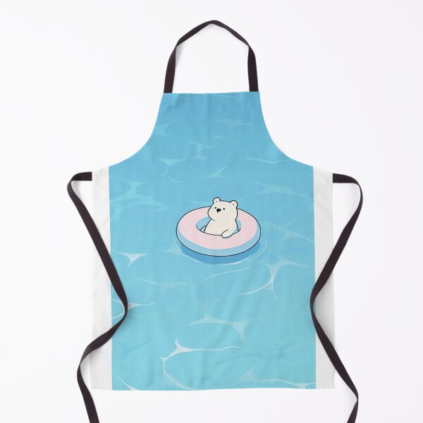 Item preview, Cute Polar Bear Floating in Swimming Pool designed and sold by store52.